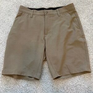 BYLT Kinetic Shorts‎ Mens 30 Tan Chino Athleisure Beach Performance